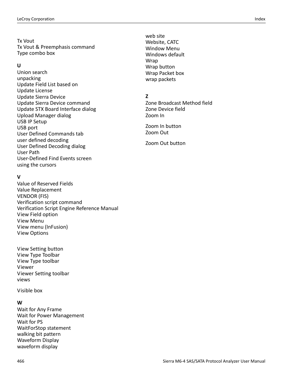 Teledyne LeCroy STX M6-1 SAS_SATA Protocol Analyzer User Manual User Manual | Page 468 / 468