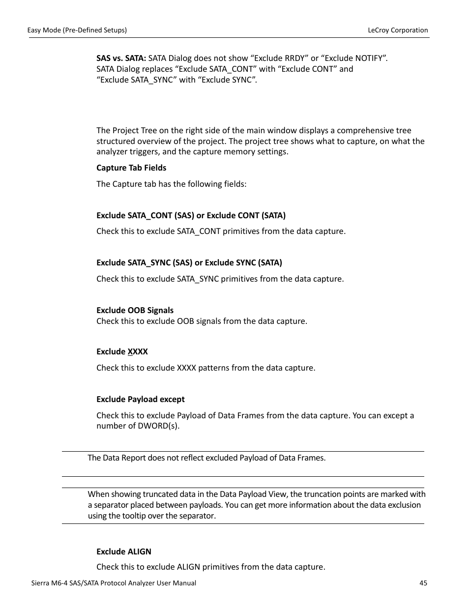 Project tree | Teledyne LeCroy STX M6-1 SAS_SATA Protocol Analyzer User Manual User Manual | Page 47 / 468