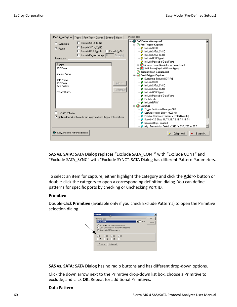 Defining patterns | Teledyne LeCroy STX M6-1 SAS_SATA Protocol Analyzer User Manual User Manual | Page 62 / 468