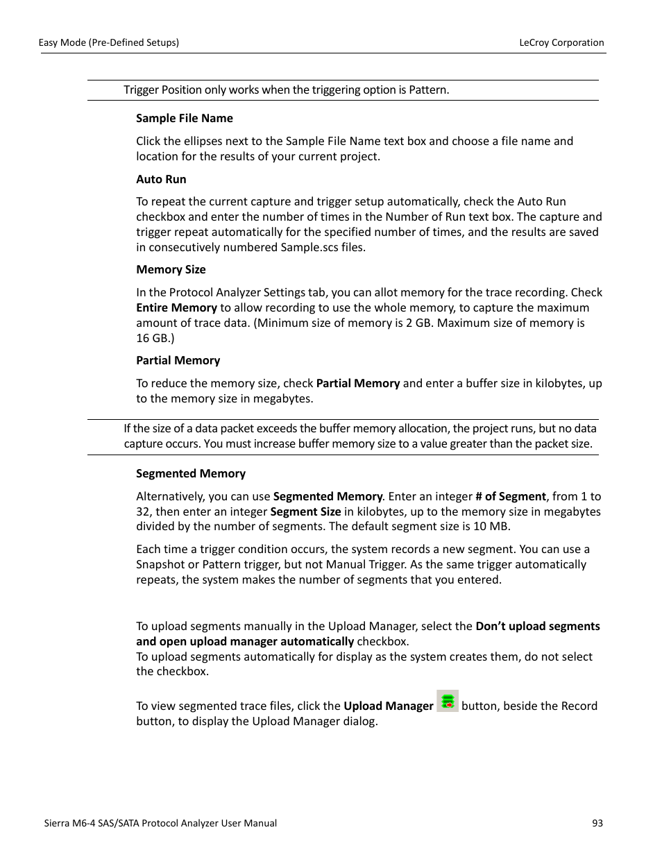 Upload manager | Teledyne LeCroy STX M6-1 SAS_SATA Protocol Analyzer User Manual User Manual | Page 95 / 468