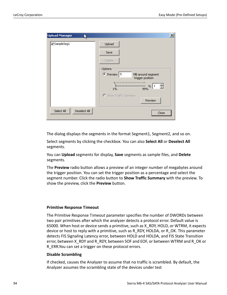 Analyzer settings | Teledyne LeCroy STX M6-1 SAS_SATA Protocol Analyzer User Manual User Manual | Page 96 / 468