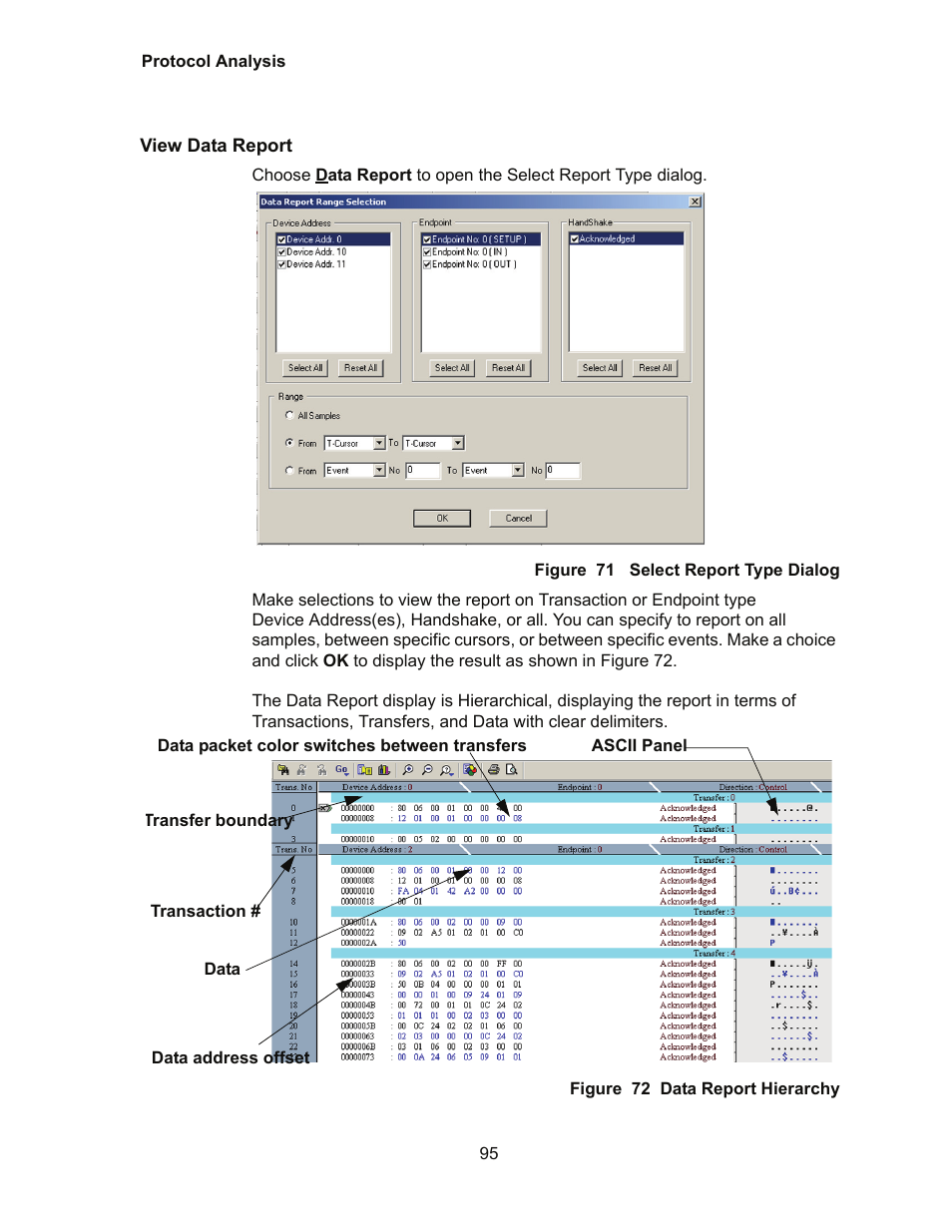 View data report | Teledyne LeCroy Conquest User Manual - Users Manual User Manual | Page 105 / 258