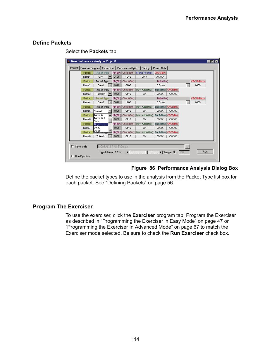 Define packets, Program the exerciser | Teledyne LeCroy Conquest User Manual - Users Manual User Manual | Page 124 / 258