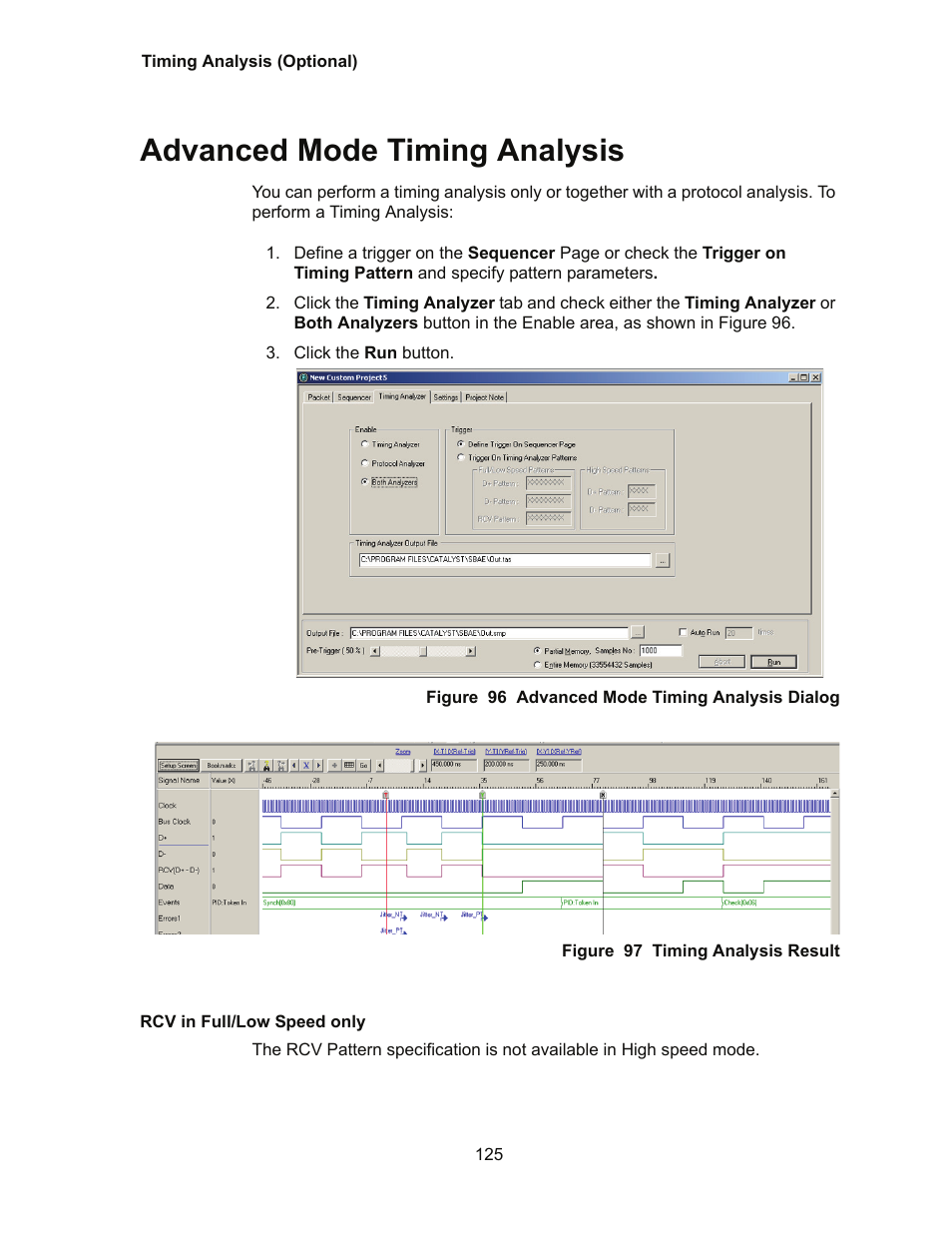 Advanced mode timing analysis | Teledyne LeCroy Conquest User Manual - Users Manual User Manual | Page 135 / 258