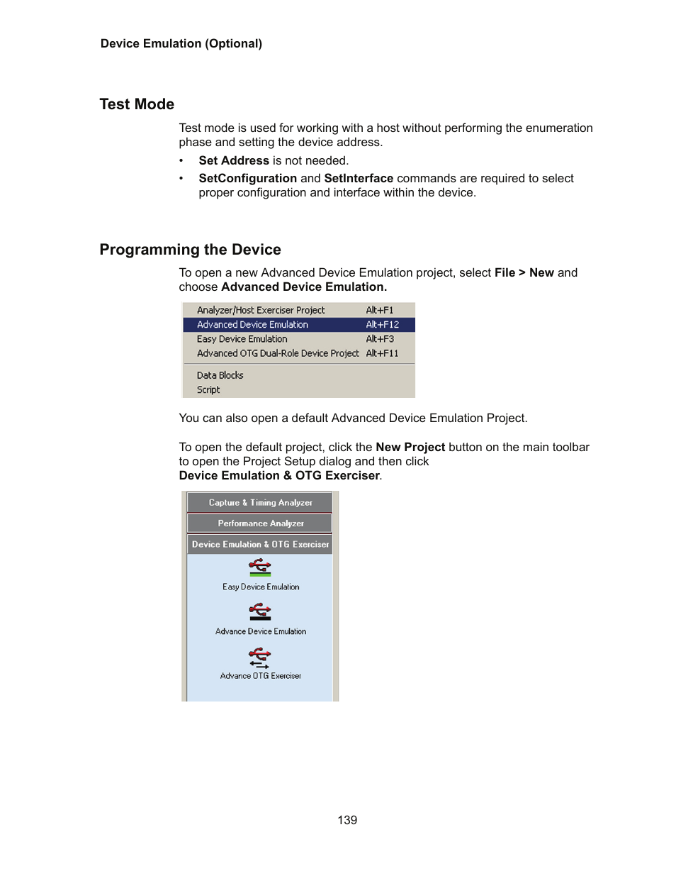 Test mode, Programming the device | Teledyne LeCroy Conquest User Manual - Users Manual User Manual | Page 149 / 258