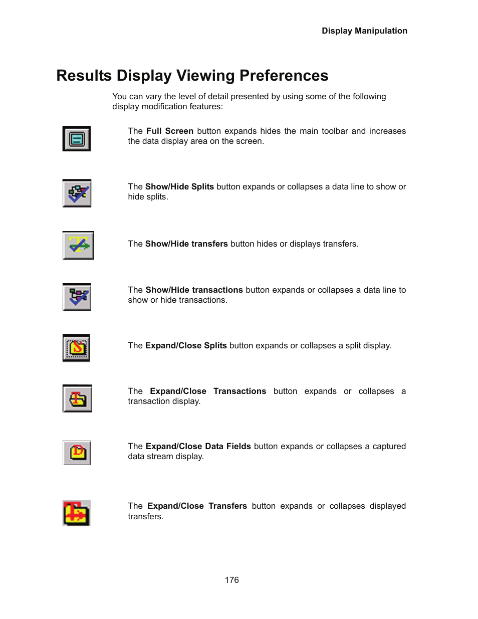 Results display viewing preferences | Teledyne LeCroy Conquest User Manual - Users Manual User Manual | Page 186 / 258