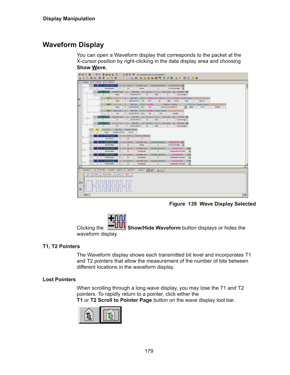 Waveform display | Teledyne LeCroy Conquest User Manual - Users Manual User Manual | Page 189 / 258