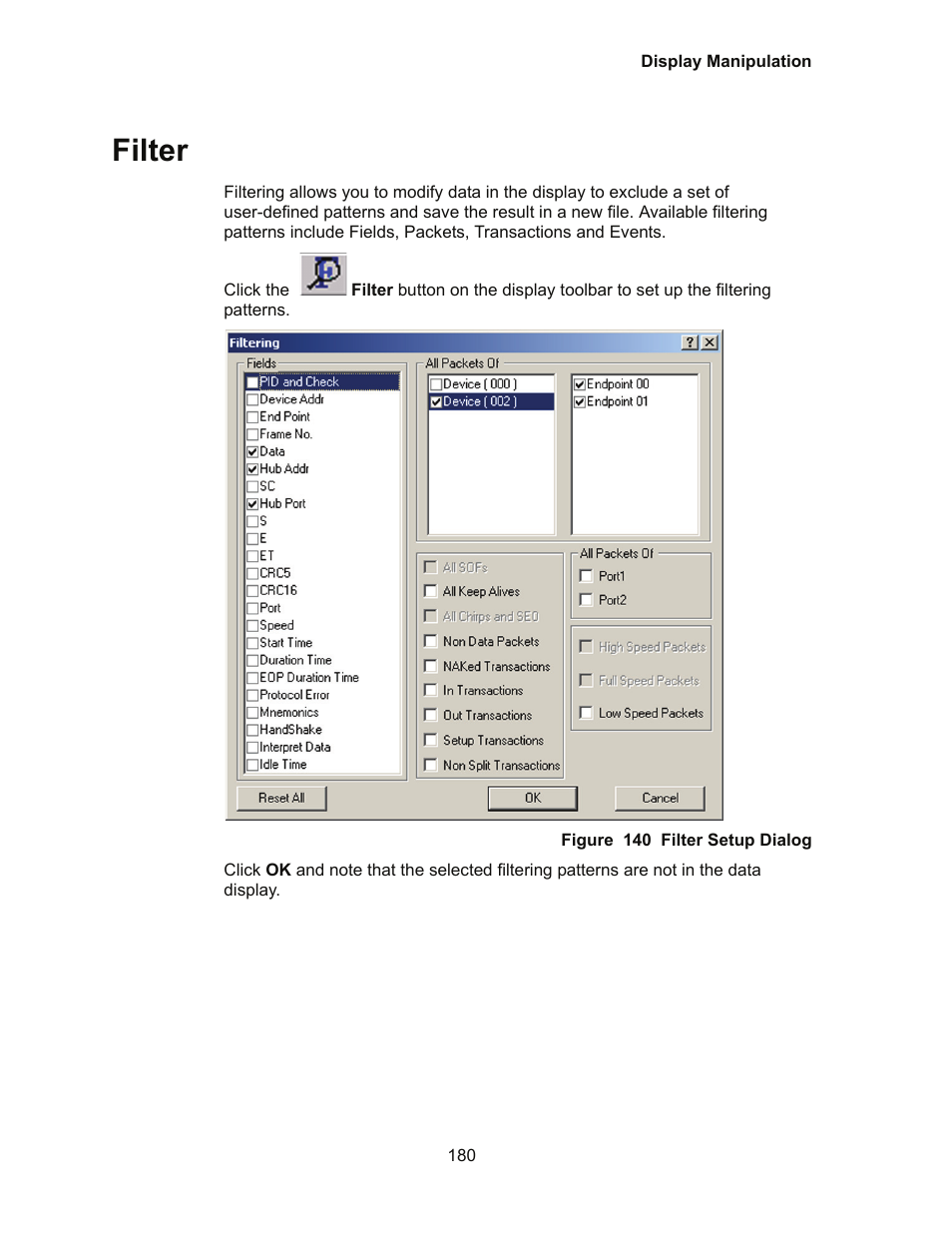 Filter | Teledyne LeCroy Conquest User Manual - Users Manual User Manual | Page 190 / 258