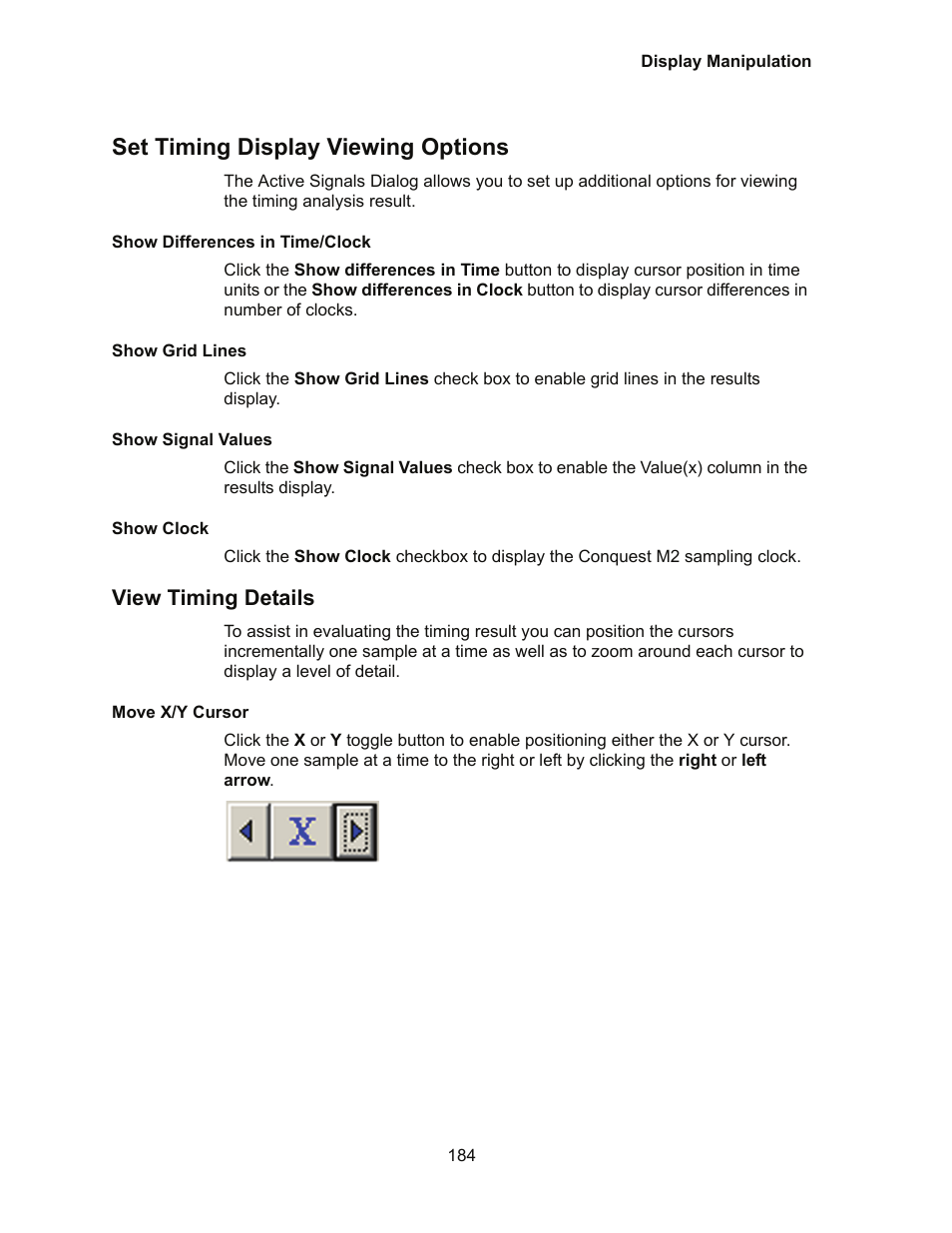 Set timing display viewing options, View timing details | Teledyne LeCroy Conquest User Manual - Users Manual User Manual | Page 194 / 258