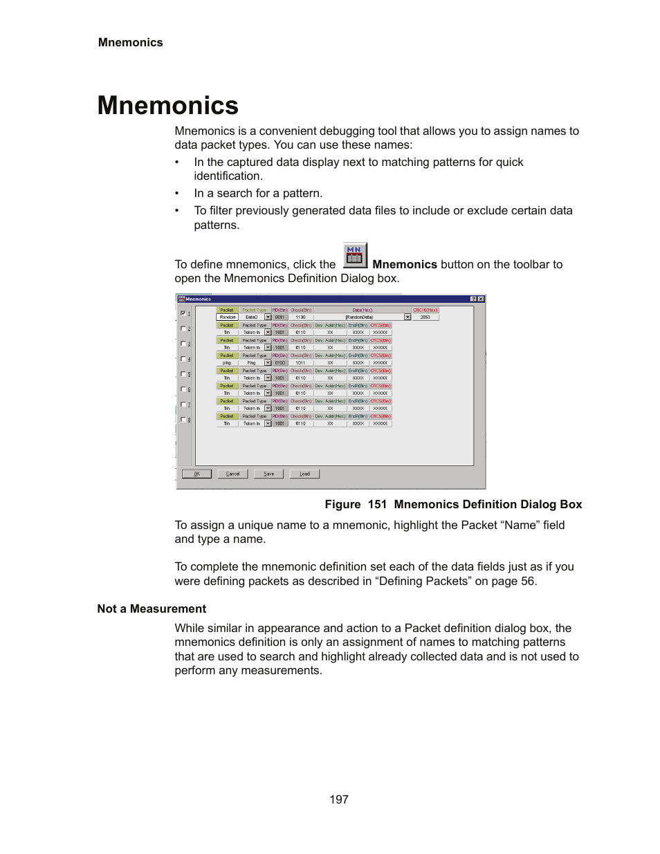 Mnemonics | Teledyne LeCroy Conquest User Manual - Users Manual User Manual | Page 207 / 258