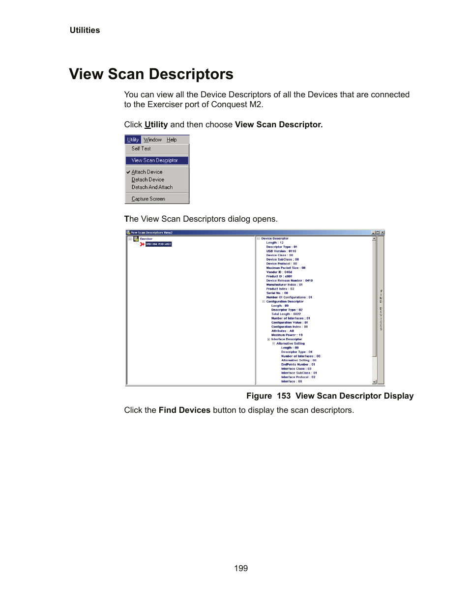 View scan descriptors | Teledyne LeCroy Conquest User Manual - Users Manual User Manual | Page 209 / 258