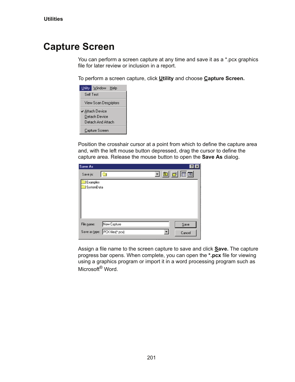 Capture screen | Teledyne LeCroy Conquest User Manual - Users Manual User Manual | Page 211 / 258