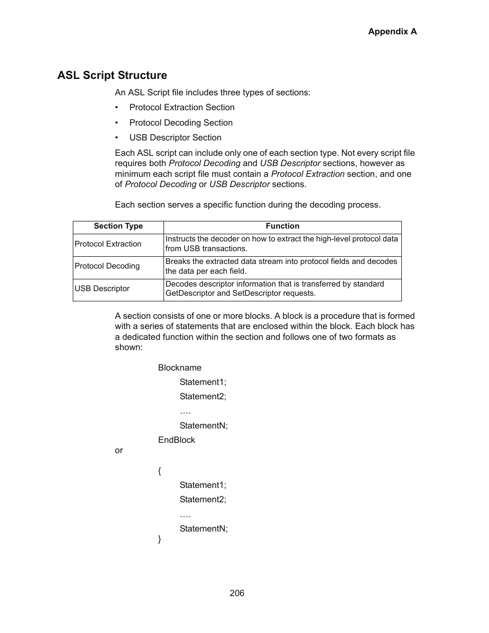 Asl script structure | Teledyne LeCroy Conquest User Manual - Users Manual User Manual | Page 216 / 258