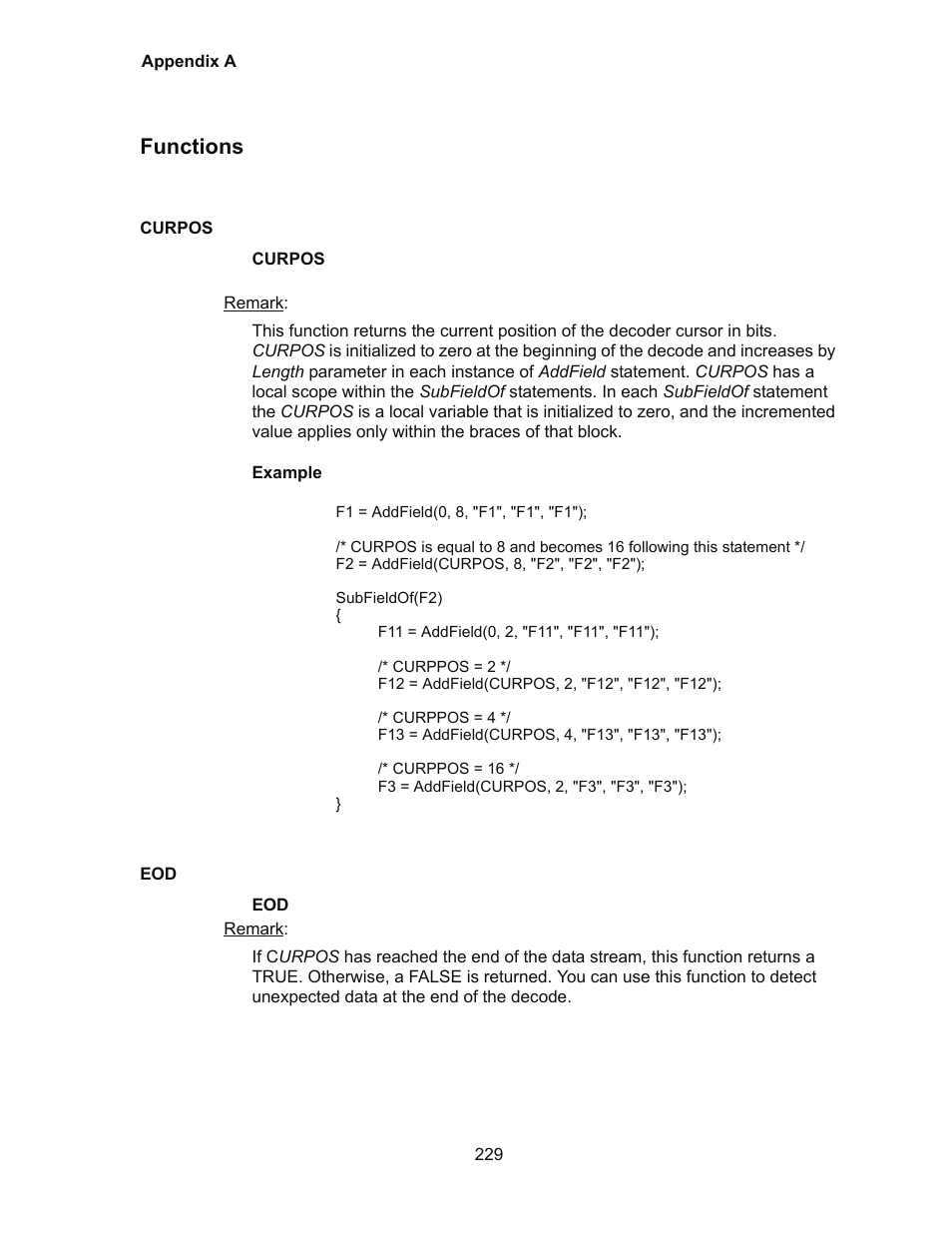 Functions | Teledyne LeCroy Conquest User Manual - Users Manual User Manual | Page 239 / 258