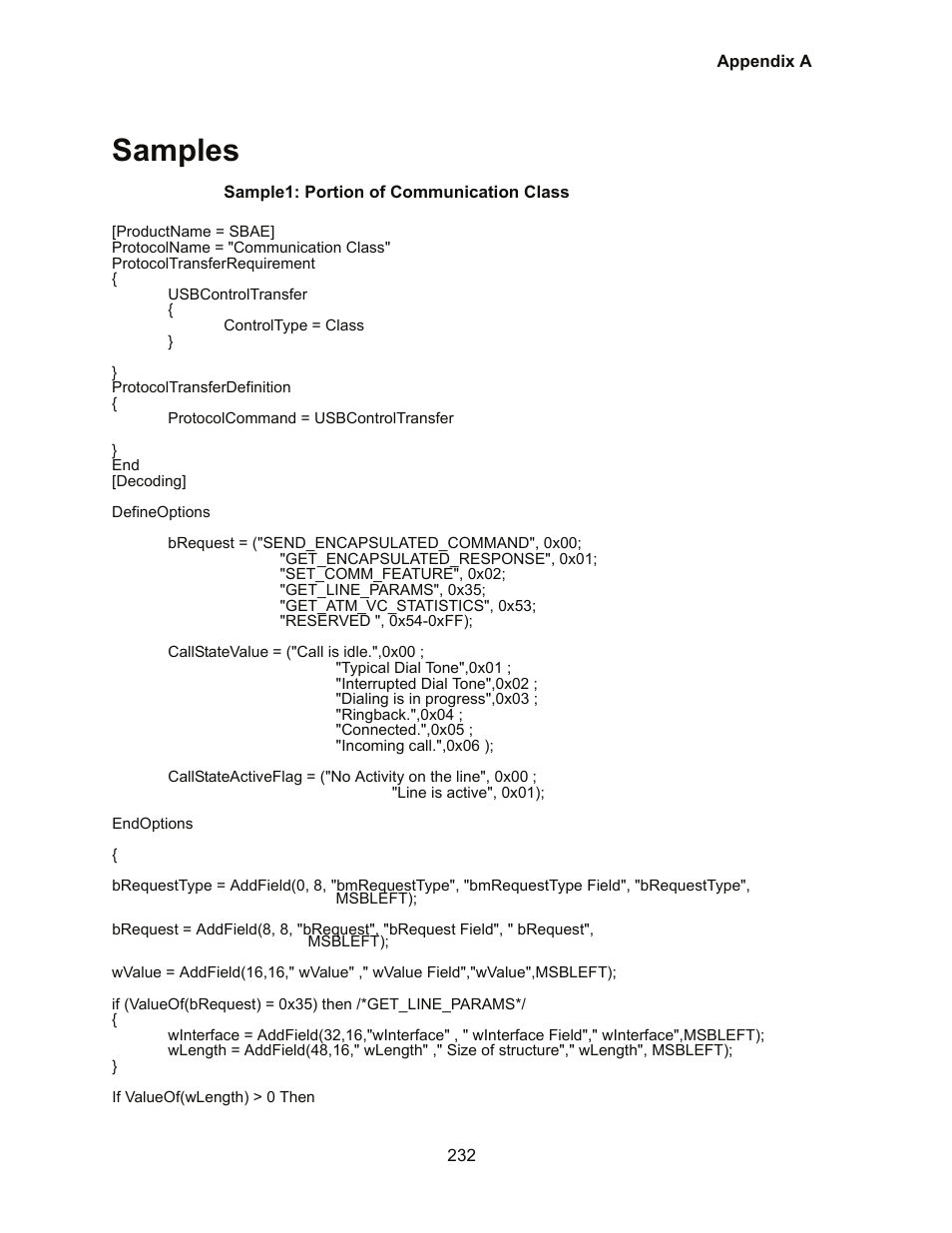 Samples | Teledyne LeCroy Conquest User Manual - Users Manual User Manual | Page 242 / 258