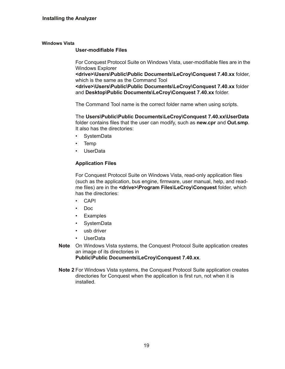 Windows vista | Teledyne LeCroy Conquest User Manual - Users Manual User Manual | Page 29 / 258