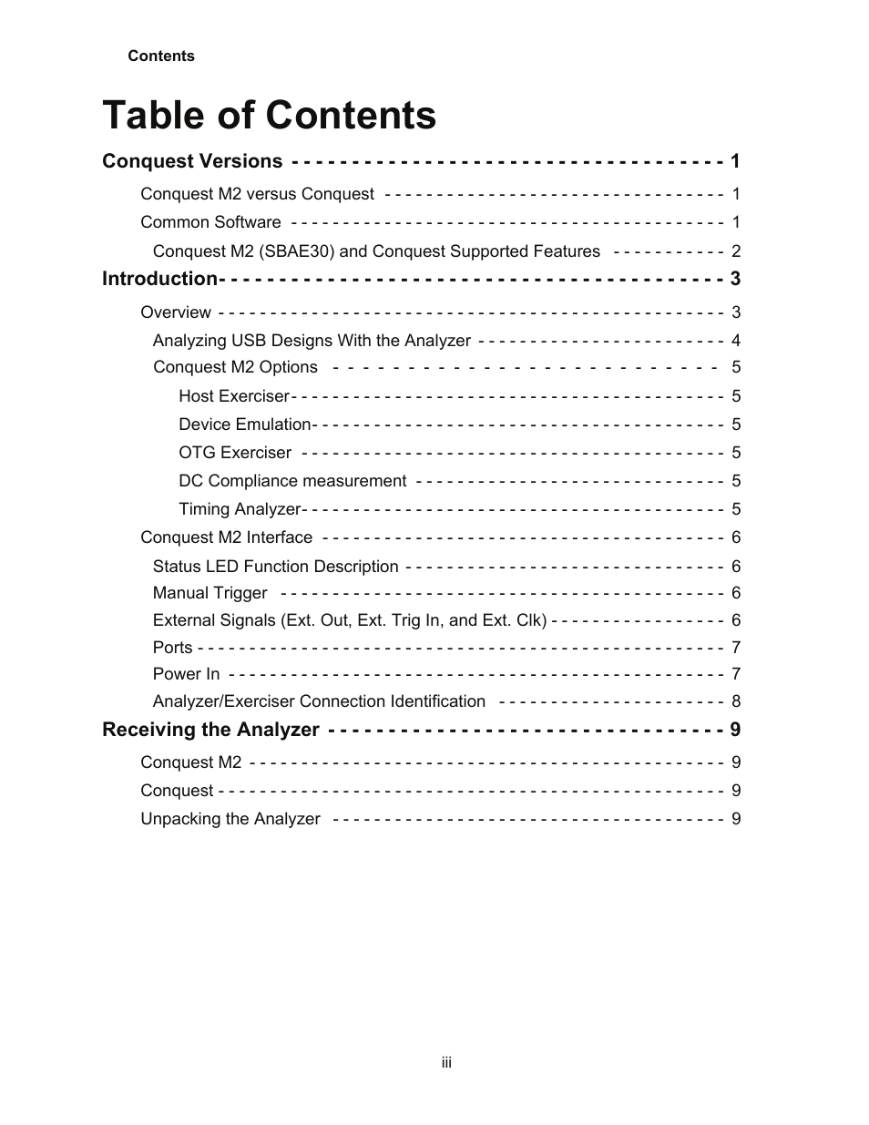 Teledyne LeCroy Conquest User Manual - Users Manual User Manual | Page 3 / 258