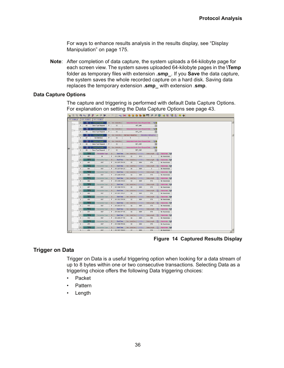Trigger on data | Teledyne LeCroy Conquest User Manual - Users Manual User Manual | Page 46 / 258