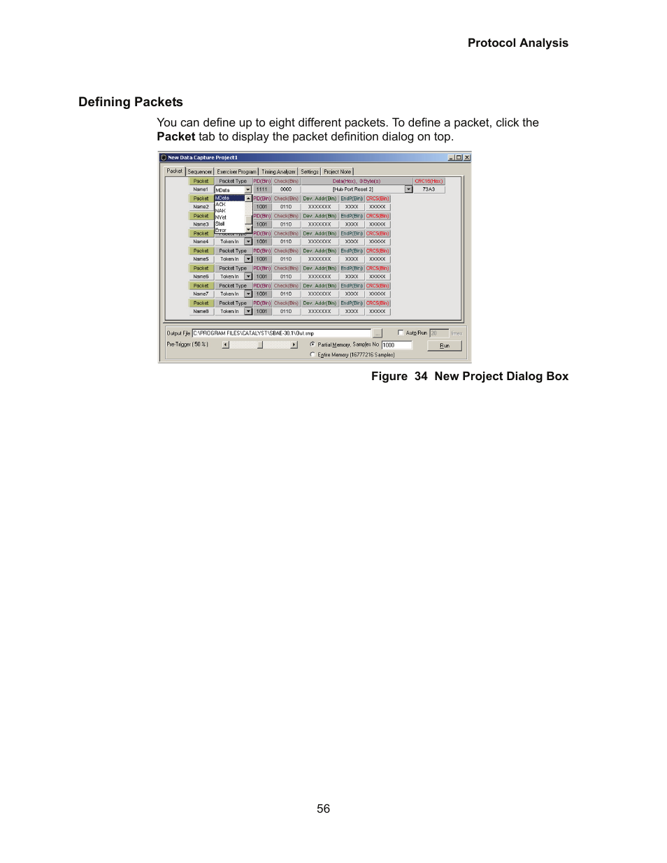 Defining packets | Teledyne LeCroy Conquest User Manual - Users Manual User Manual | Page 66 / 258