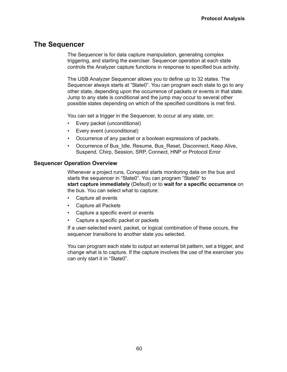 The sequencer, Sequencer operation overview | Teledyne LeCroy Conquest User Manual - Users Manual User Manual | Page 70 / 258