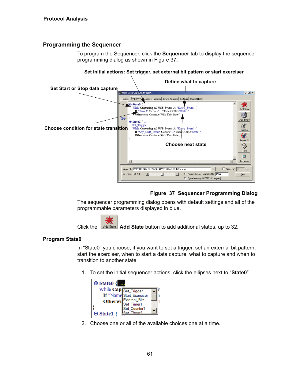 Programming the sequencer | Teledyne LeCroy Conquest User Manual - Users Manual User Manual | Page 71 / 258