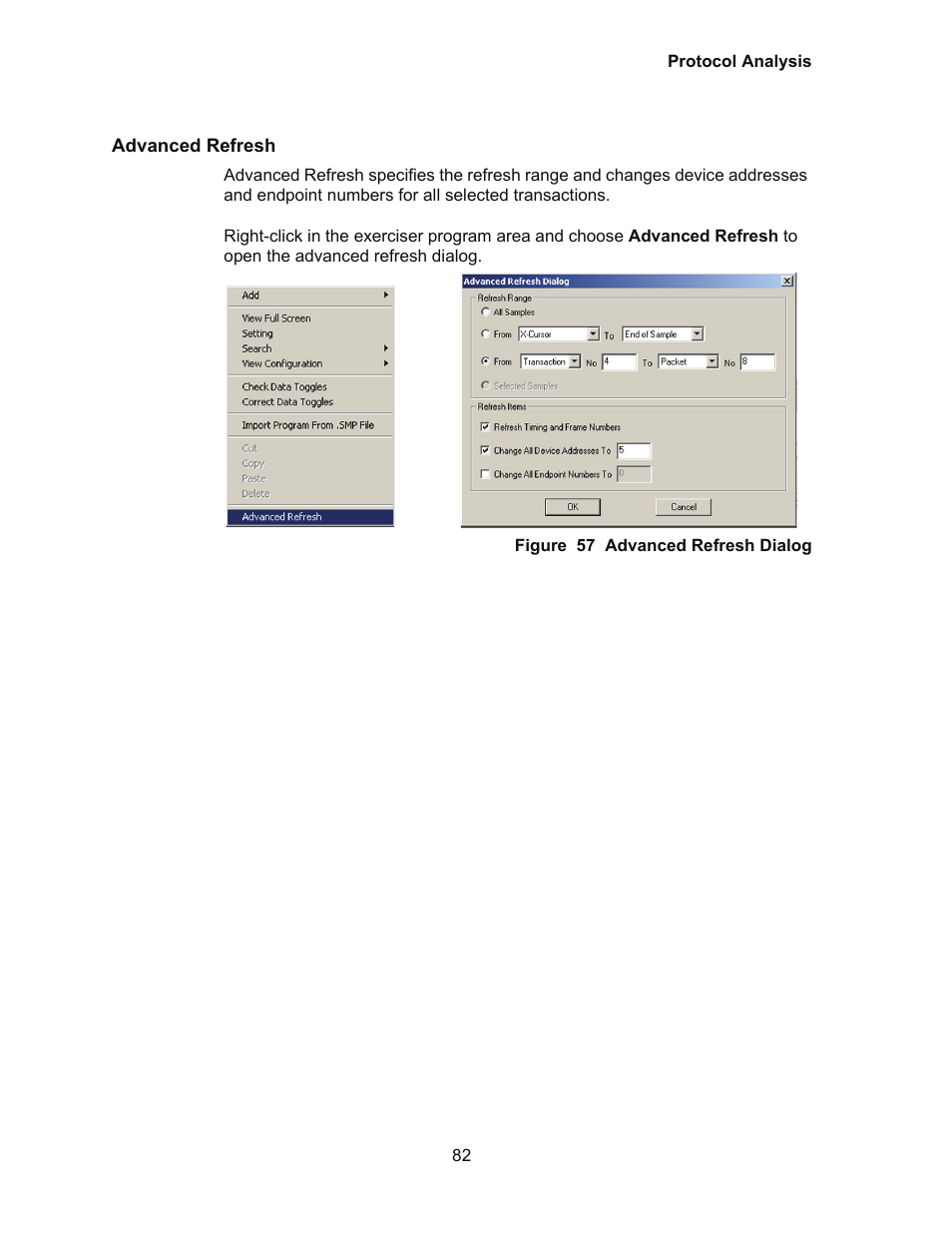 Advanced refresh | Teledyne LeCroy Conquest User Manual - Users Manual User Manual | Page 92 / 258