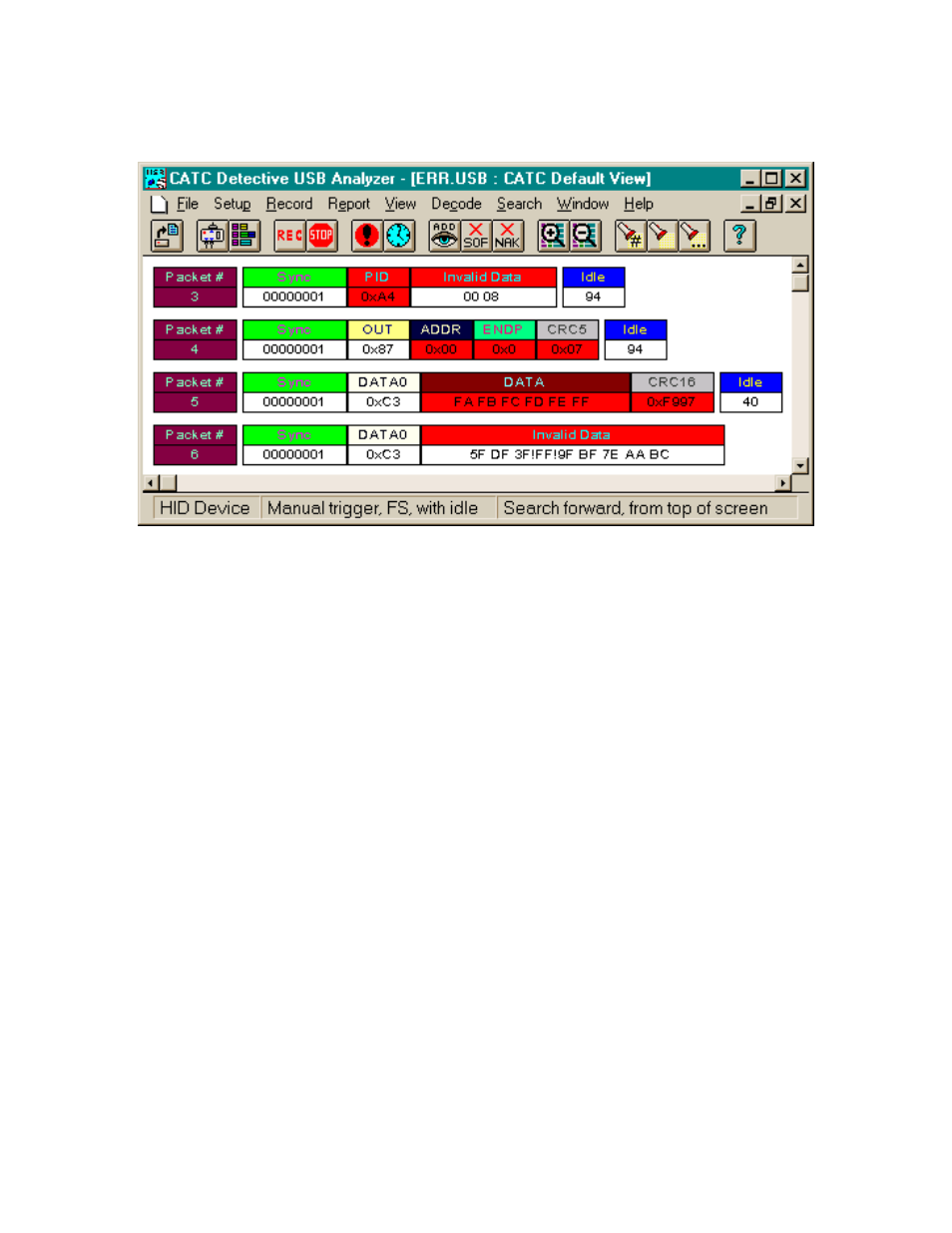 3 the file menu, 2 usb traffic error displays | Teledyne LeCroy Detective - Users Manual User Manual | Page 16 / 56