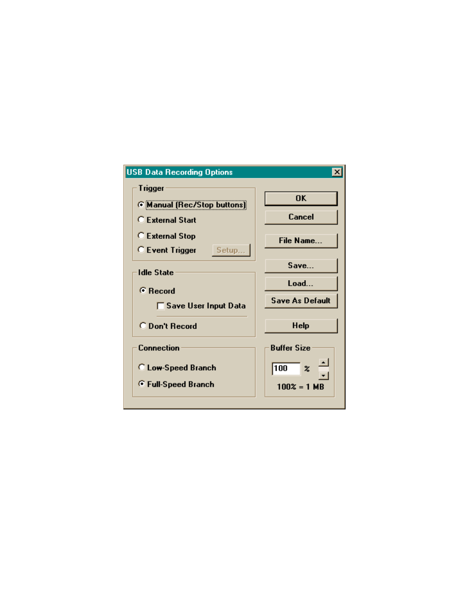 4 the setup menu, 1 recording options | Teledyne LeCroy Inspector - Users Manual User Manual | Page 22 / 64