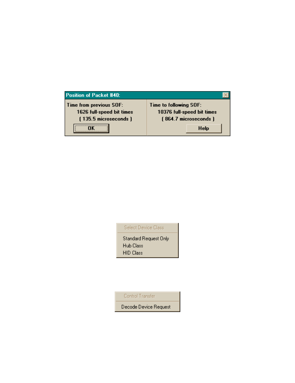 14 the device decoding pop-up menus | Teledyne LeCroy Inspector - Users Manual User Manual | Page 61 / 64