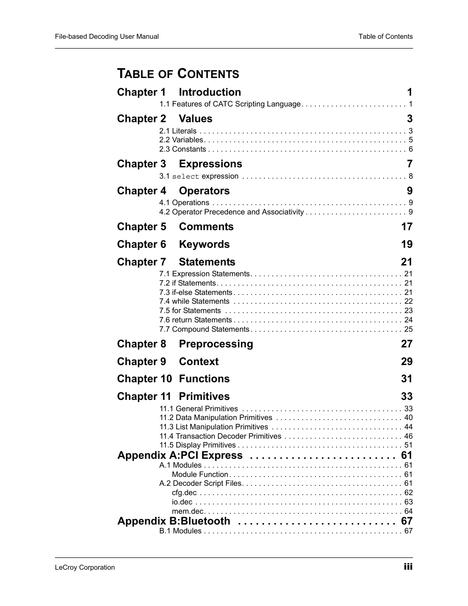 Teledyne LeCroy LeCroy Analyzers File Based Decoding Manual User Manual | Page 3 / 82