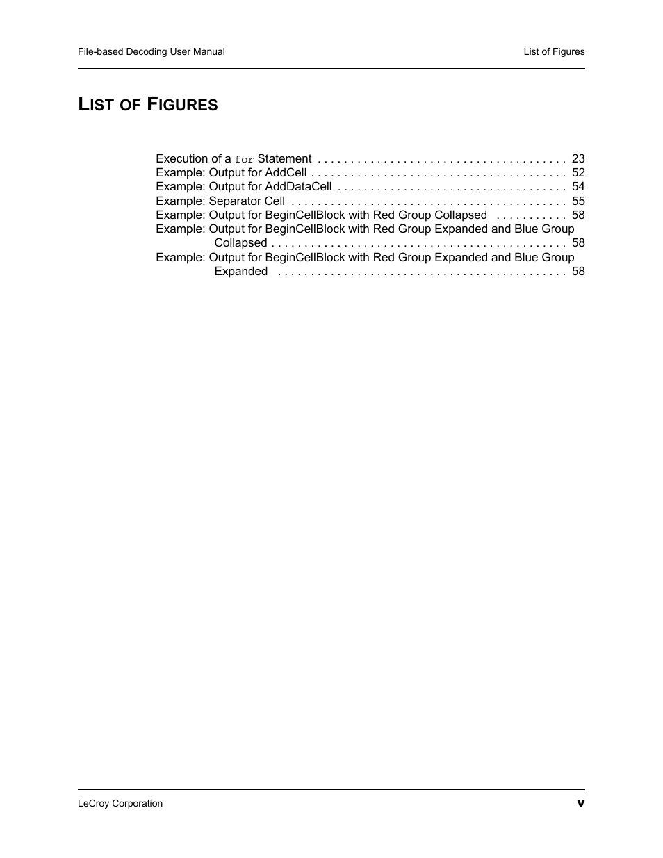 List of figures | Teledyne LeCroy LeCroy Analyzers File Based Decoding Manual User Manual | Page 5 / 82