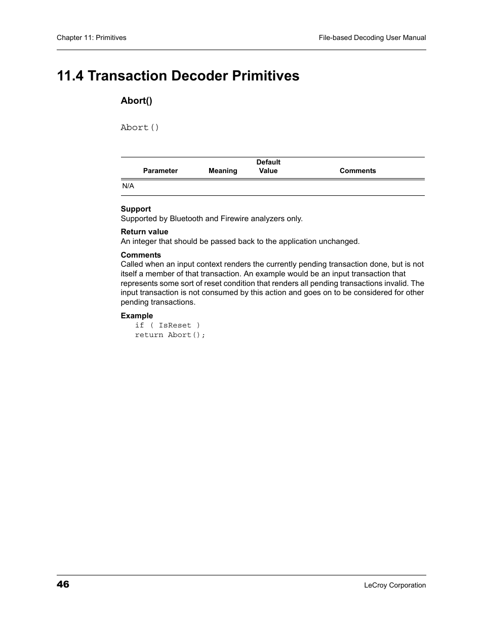 4 transaction decoder primitives | Teledyne LeCroy LeCroy Analyzers File Based Decoding Manual User Manual | Page 52 / 82