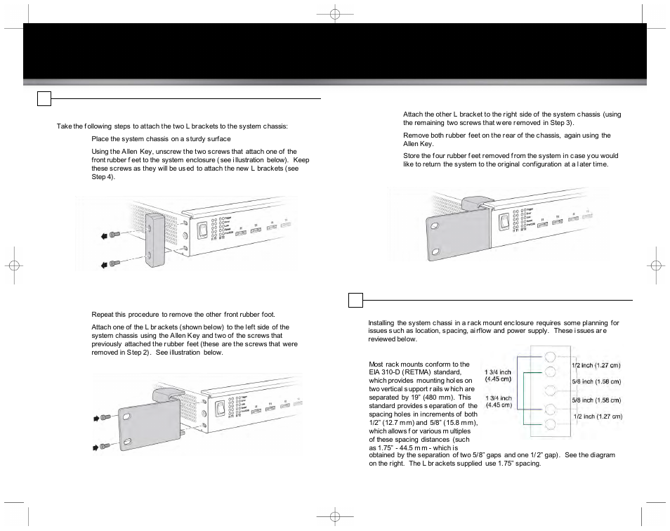 Slide number 2, Planning the installation 4, Installing the l brackets 3 | Teledyne LeCroy Small Rackmount AC012XXA-X Install Guide User Manual | Page 3 / 4