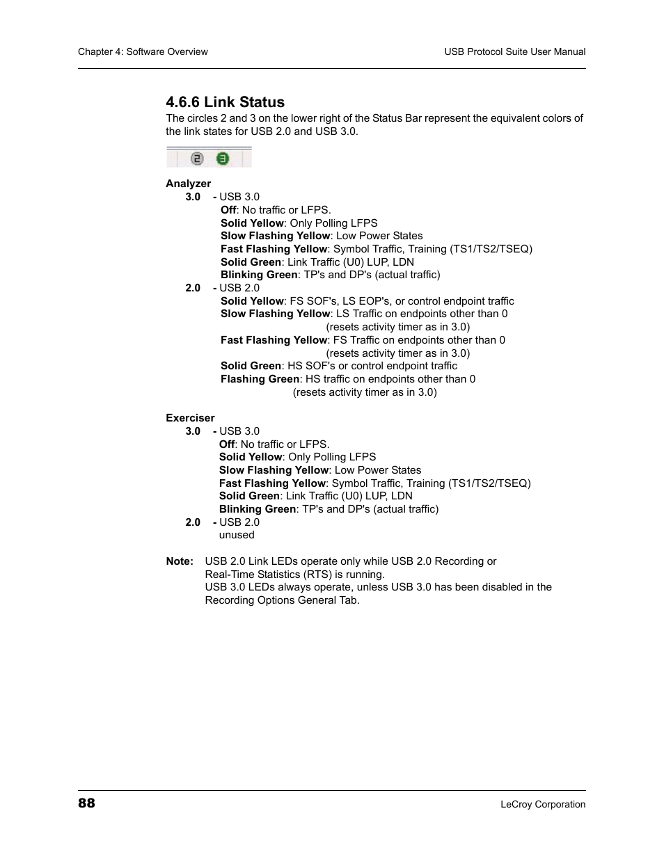 6 link status | Teledyne LeCroy USBTracer_Trainer - Users Manual User Manual | Page 102 / 388