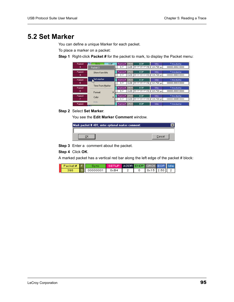 2 set marker | Teledyne LeCroy USBTracer_Trainer - Users Manual User Manual | Page 109 / 388