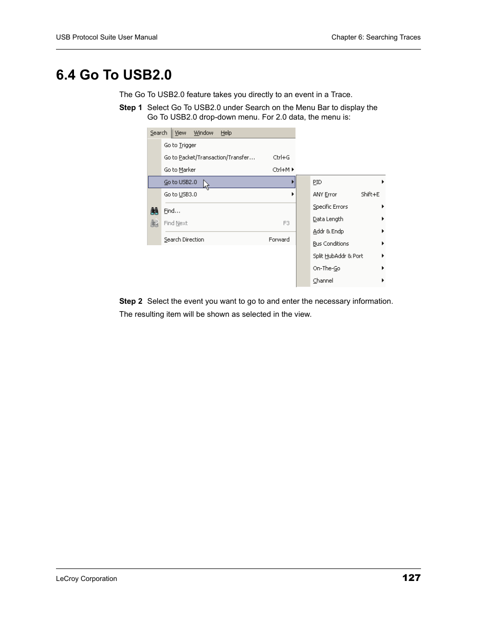 4 go to usb2.0 | Teledyne LeCroy USBTracer_Trainer - Users Manual User Manual | Page 141 / 388