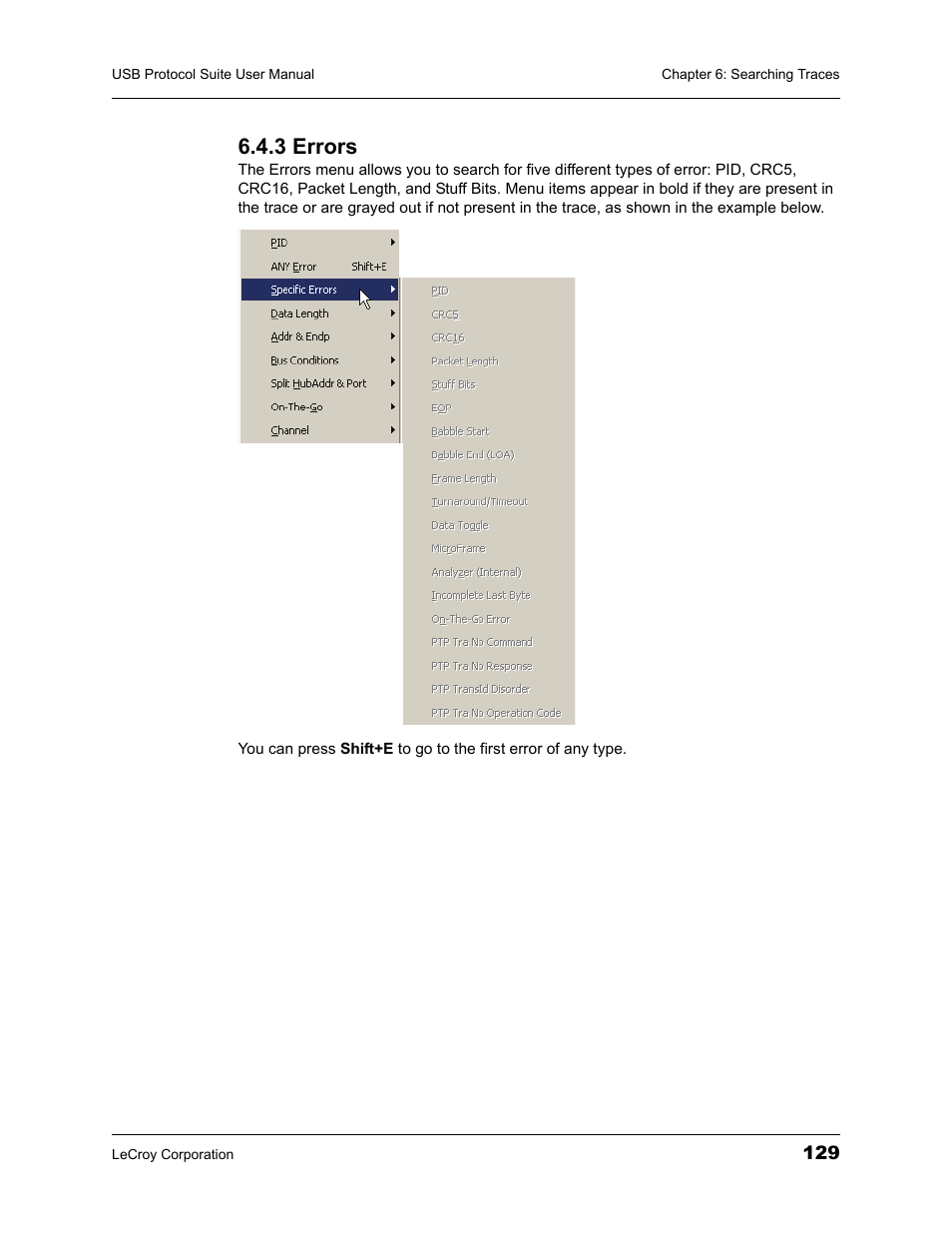3 errors | Teledyne LeCroy USBTracer_Trainer - Users Manual User Manual | Page 143 / 388