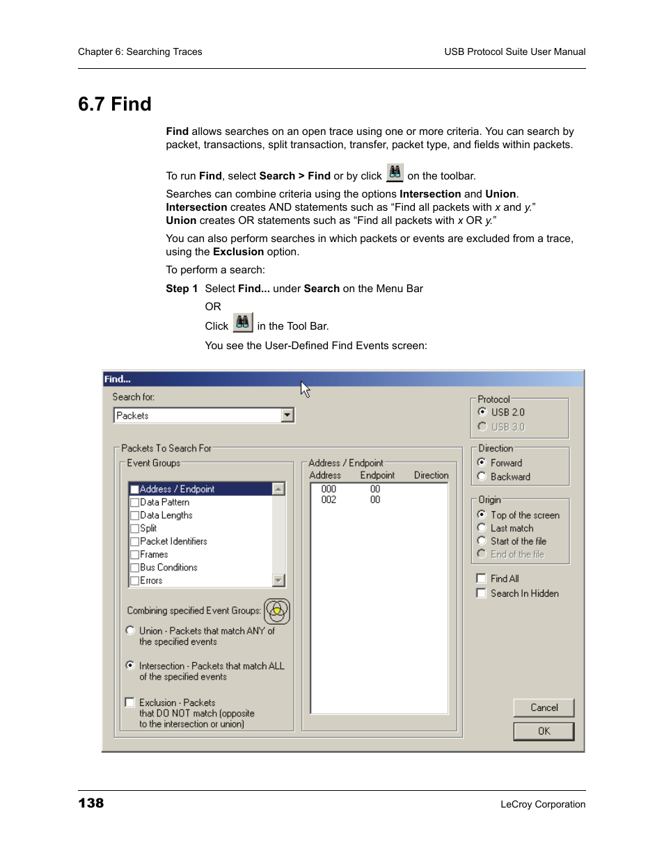 7 find | Teledyne LeCroy USBTracer_Trainer - Users Manual User Manual | Page 152 / 388