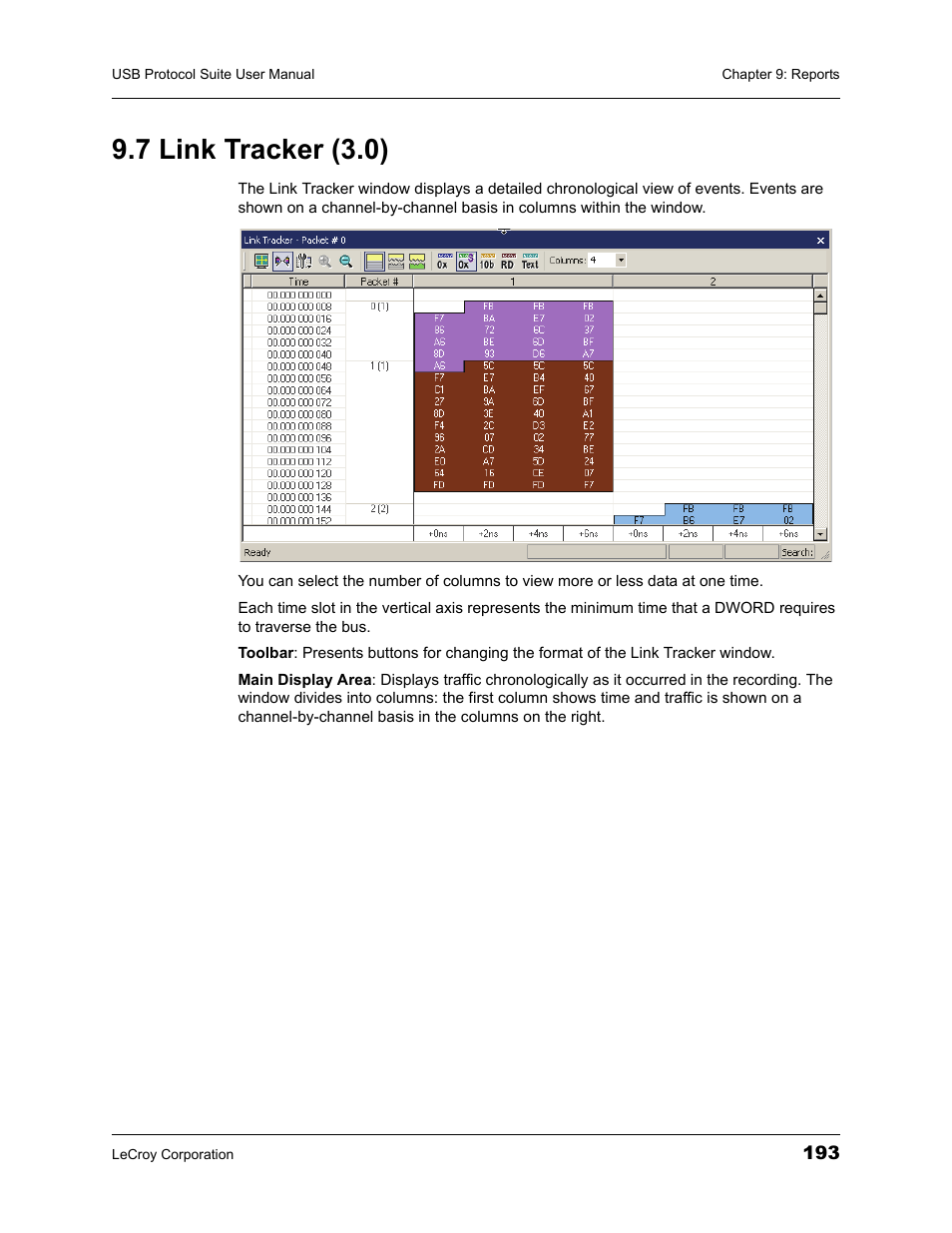 7 link tracker (3.0) | Teledyne LeCroy USBTracer_Trainer - Users Manual User Manual | Page 207 / 388