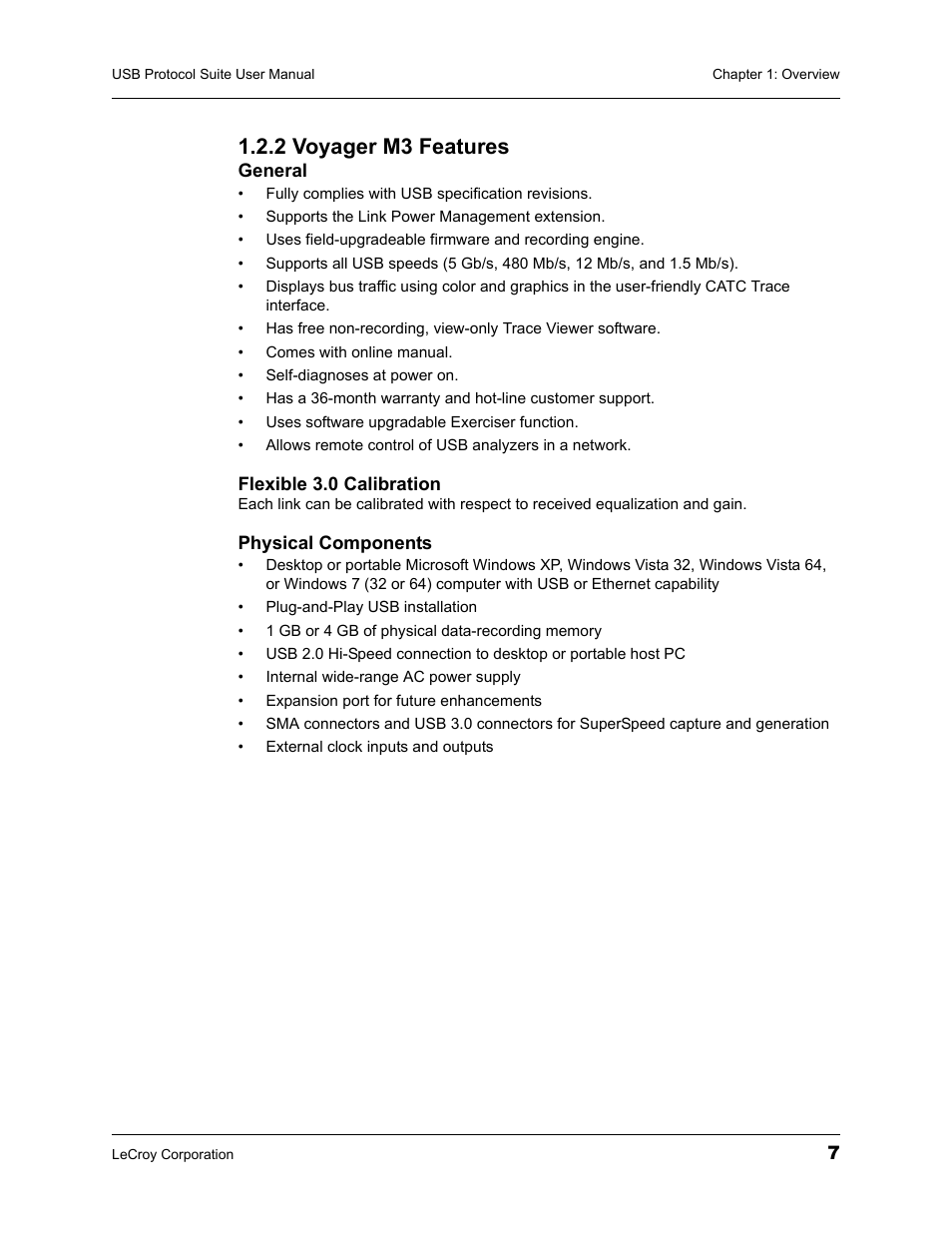 2 voyager m3 features | Teledyne LeCroy USBTracer_Trainer - Users Manual User Manual | Page 21 / 388