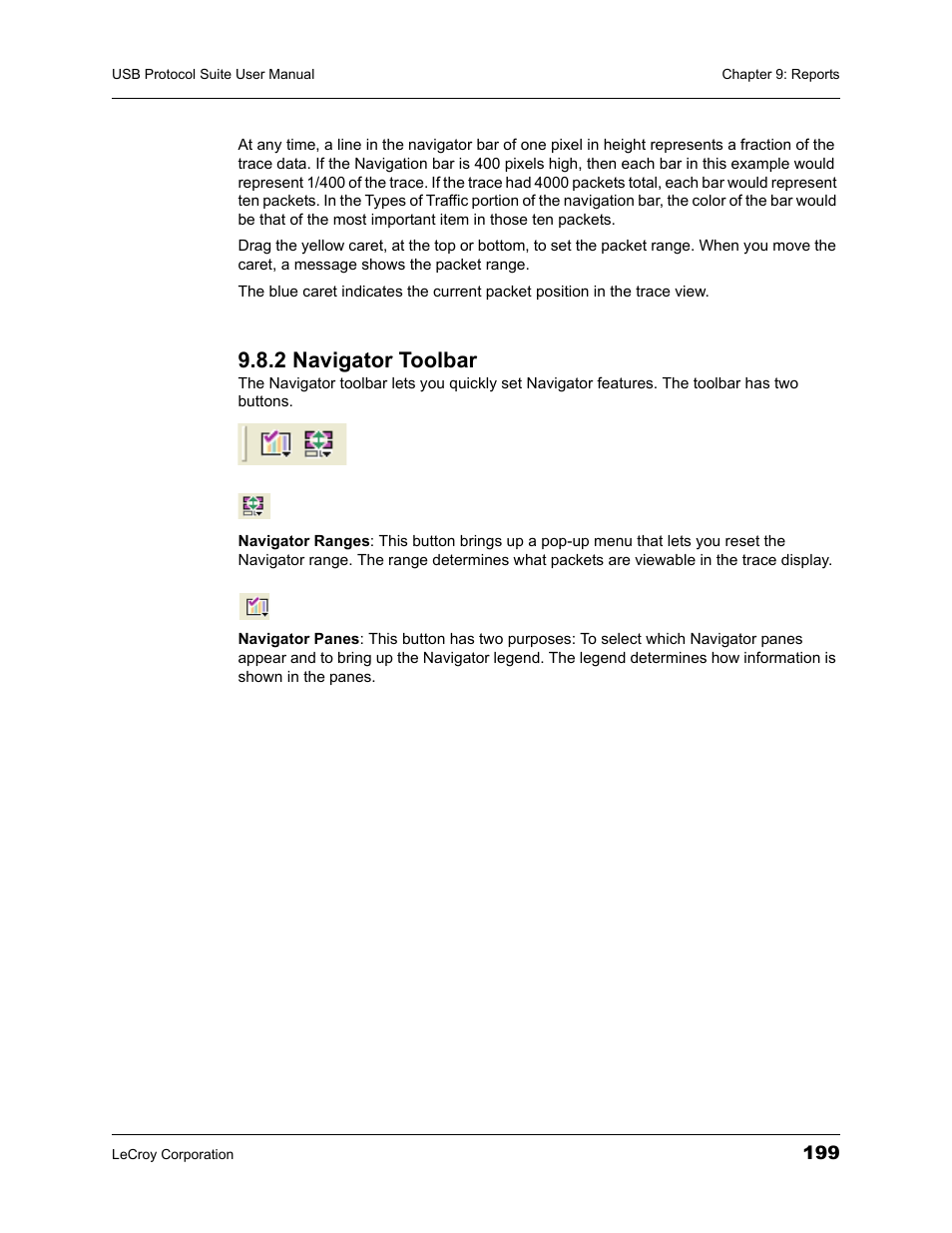 2 navigator toolbar | Teledyne LeCroy USBTracer_Trainer - Users Manual User Manual | Page 213 / 388