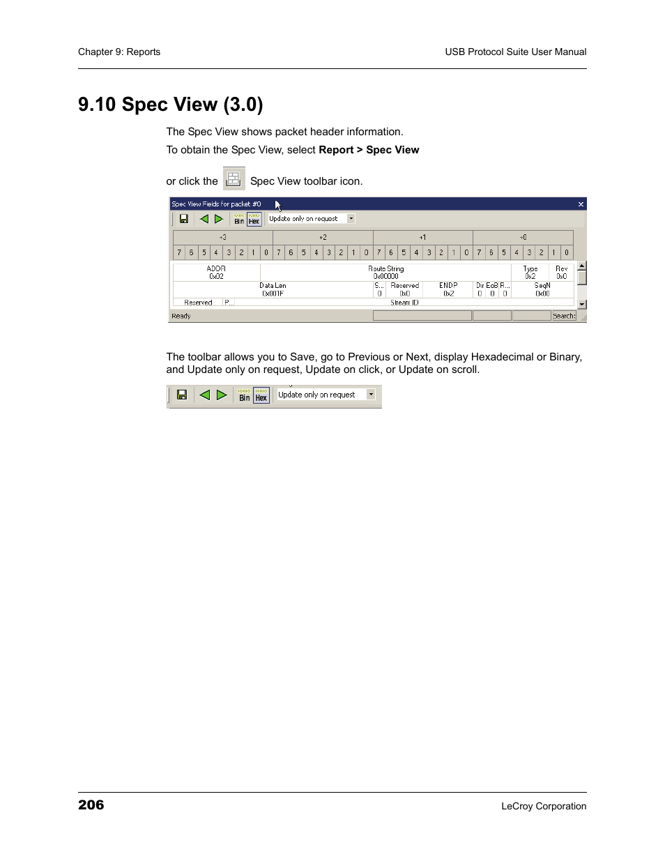 10 spec view (3.0) | Teledyne LeCroy USBTracer_Trainer - Users Manual User Manual | Page 220 / 388