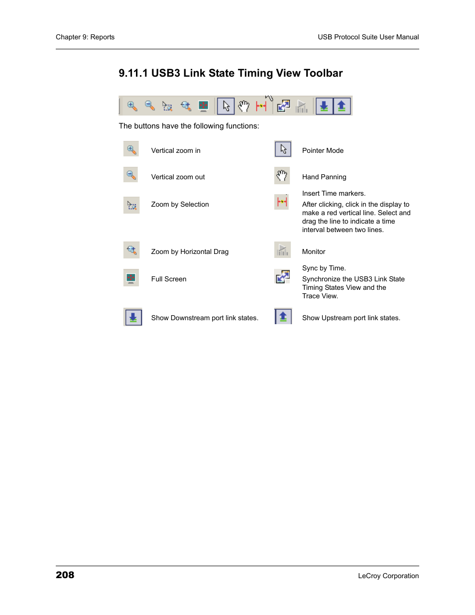 1 usb3 link state timing view toolbar | Teledyne LeCroy USBTracer_Trainer - Users Manual User Manual | Page 222 / 388