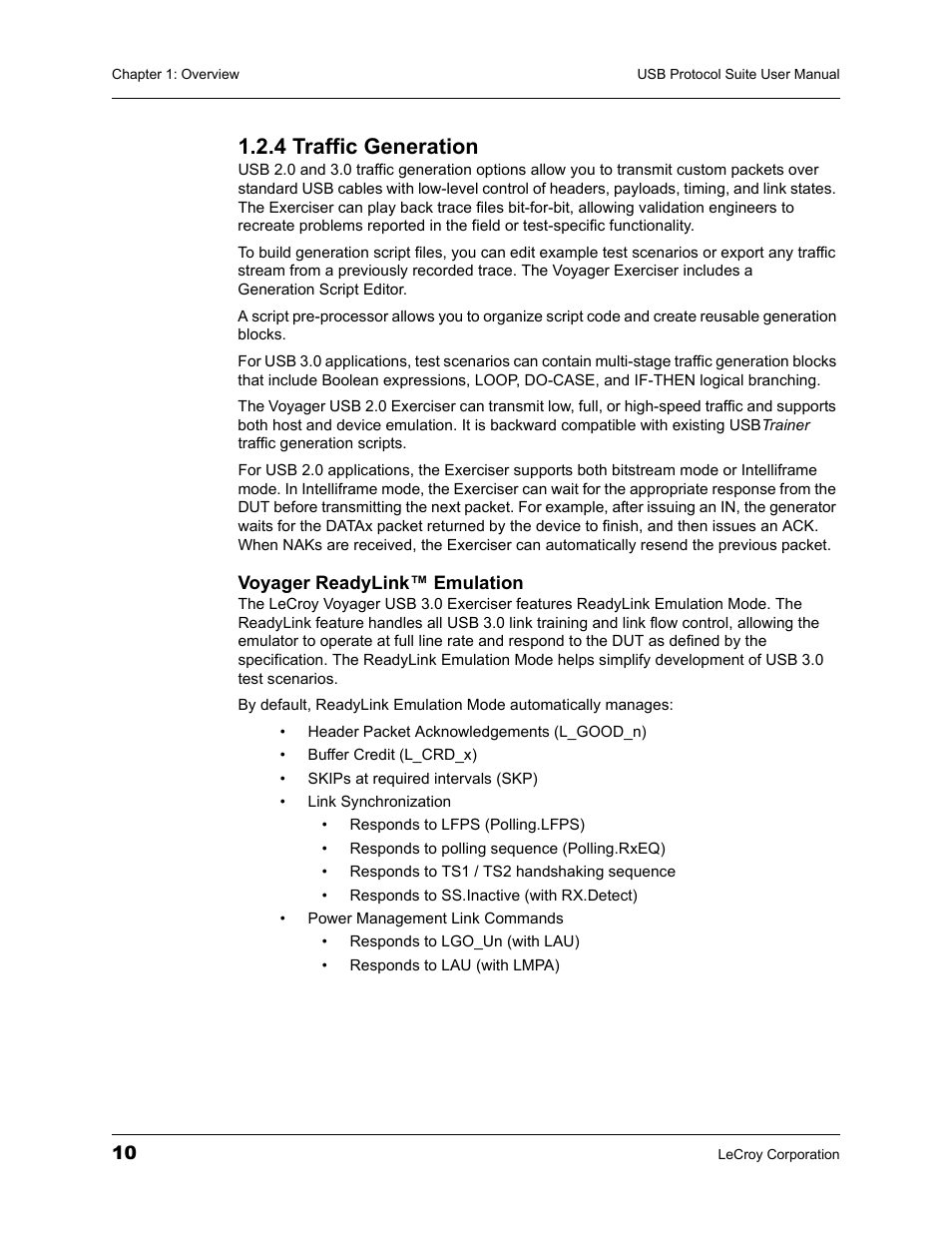 4 traffic generation | Teledyne LeCroy USBTracer_Trainer - Users Manual User Manual | Page 24 / 388