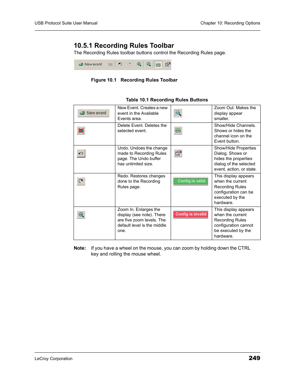 1 recording rules toolbar | Teledyne LeCroy USBTracer_Trainer - Users Manual User Manual | Page 263 / 388