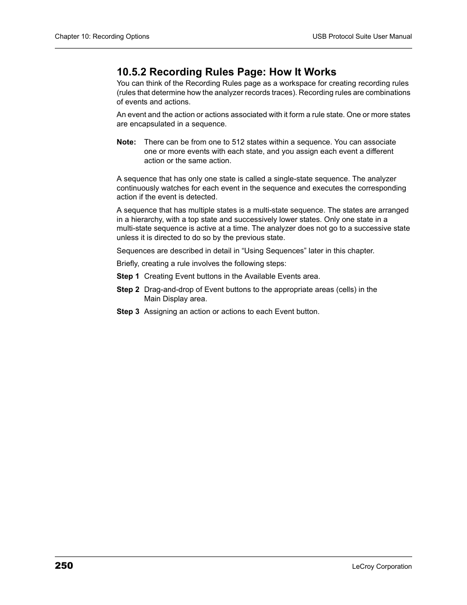 2 recording rules page: how it works | Teledyne LeCroy USBTracer_Trainer - Users Manual User Manual | Page 264 / 388