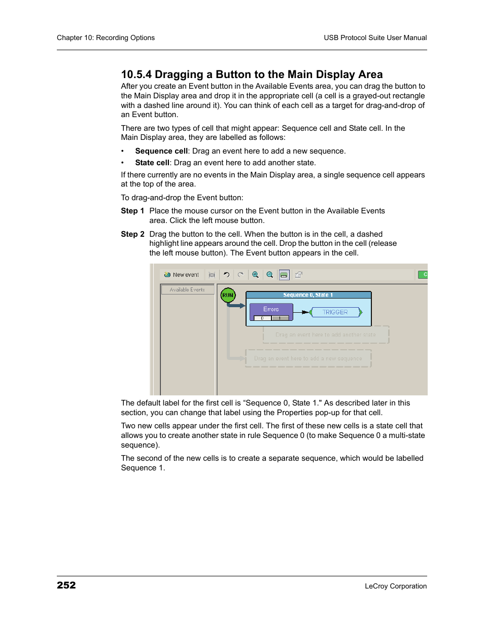 4 dragging a button to the main display area | Teledyne LeCroy USBTracer_Trainer - Users Manual User Manual | Page 266 / 388