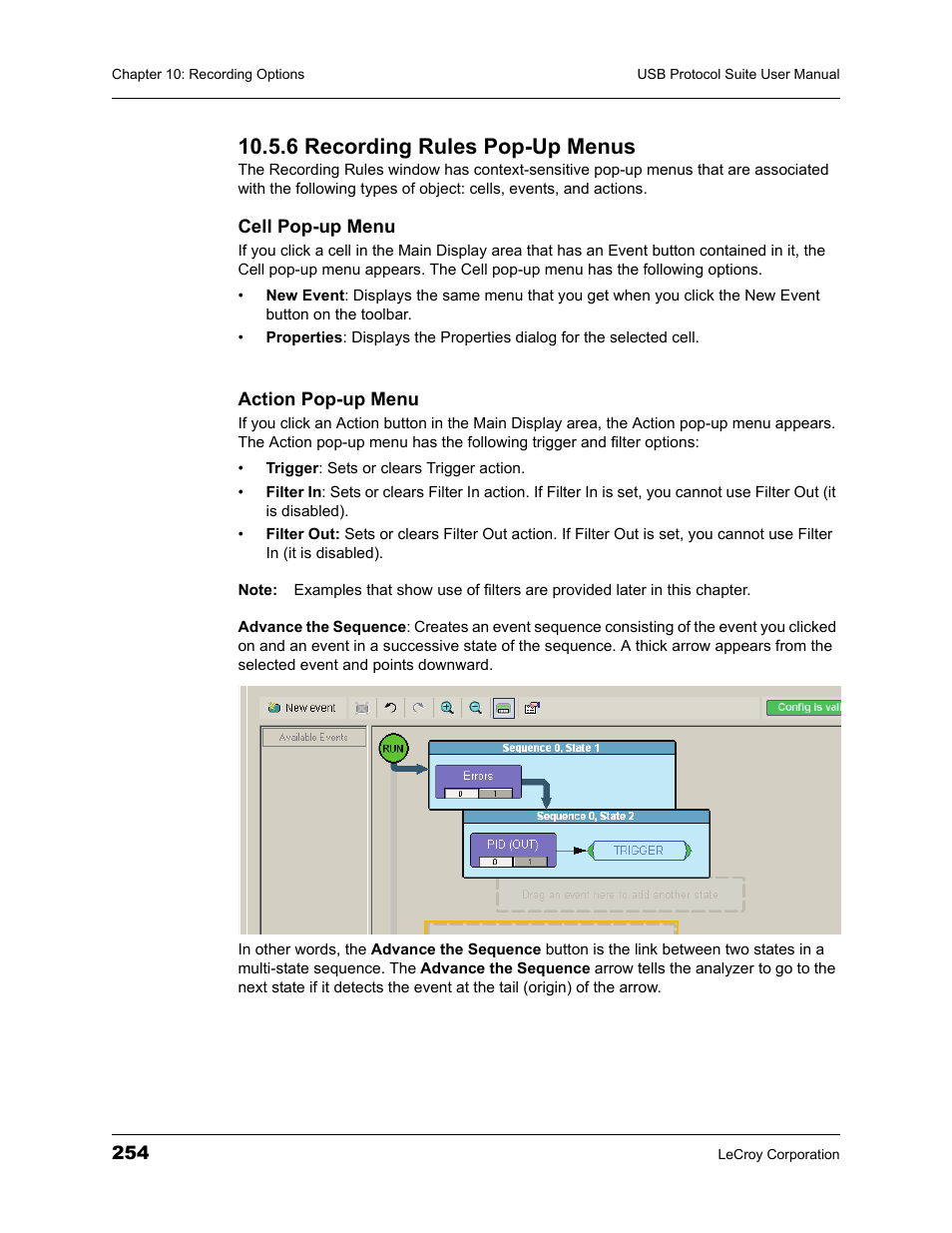 6 recording rules pop-up menus | Teledyne LeCroy USBTracer_Trainer - Users Manual User Manual | Page 268 / 388