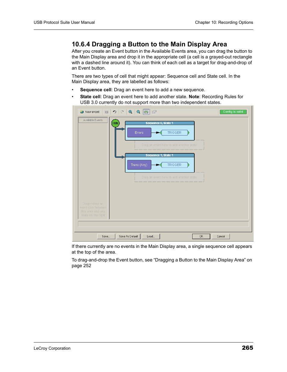 4 dragging a button to the main display area | Teledyne LeCroy USBTracer_Trainer - Users Manual User Manual | Page 279 / 388