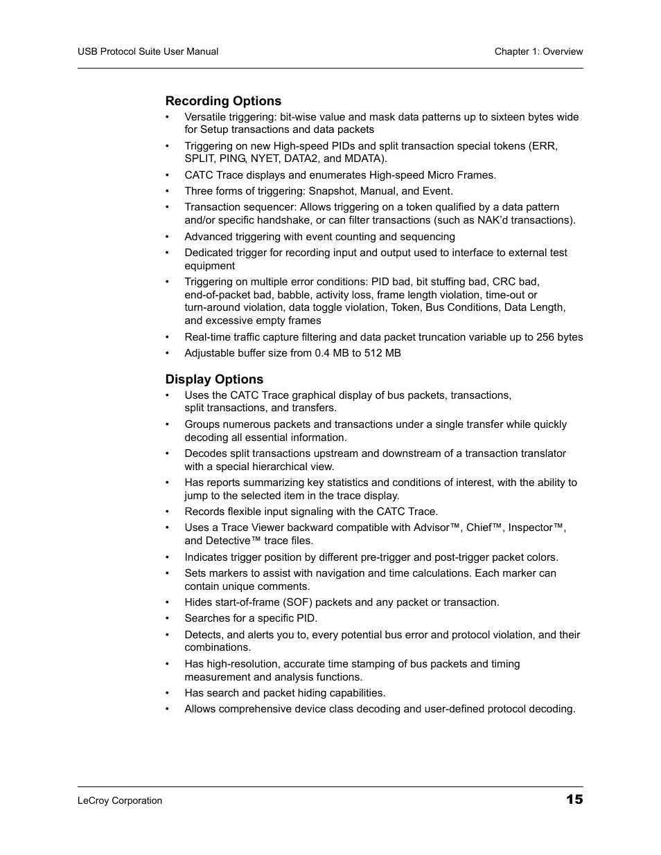 Teledyne LeCroy USBTracer_Trainer - Users Manual User Manual | Page 29 / 388